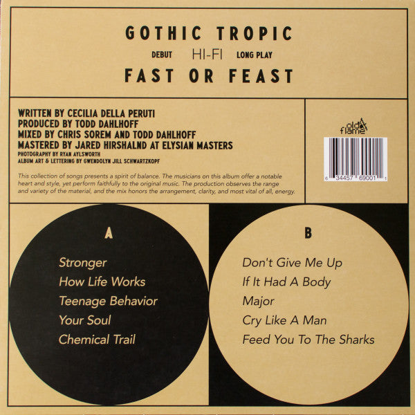 Gothic Tropic : Fast Or Feast (LP, Album, Ltd, Gol)