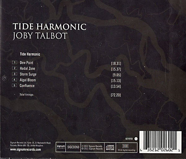 Joby Talbot : Tide Harmonic (CD)