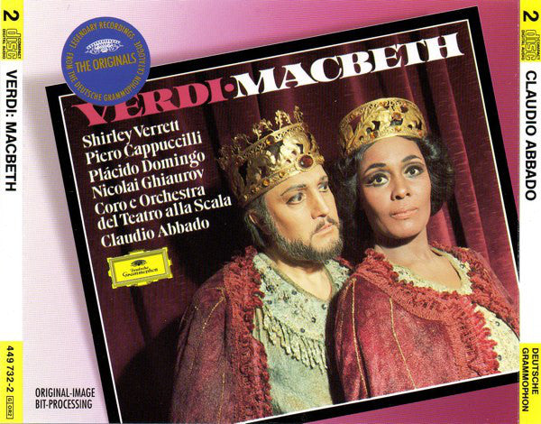 Verdi* - Shirley Verrett, Piero Cappuccilli, Plácido Domingo*, Nicolai Ghiaurov, Coro* e Orchestra Del Teatro Alla Scala, Claudio Abbado : Macbeth (2xCD, Album, RE, RM)