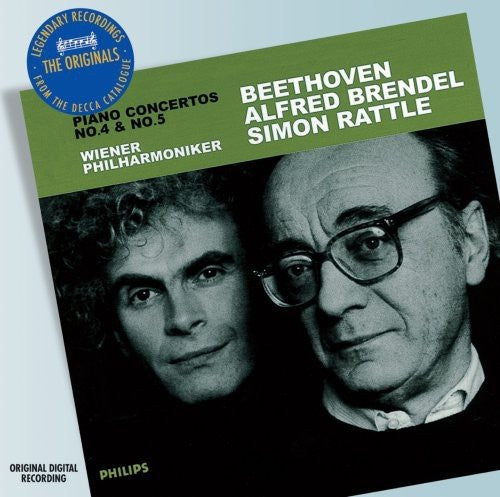 Beethoven* / Alfred Brendel, Simon Rattle*, Wiener Philharmoniker : Piano Concertos No. 4 & No. 5 (CD, Comp)