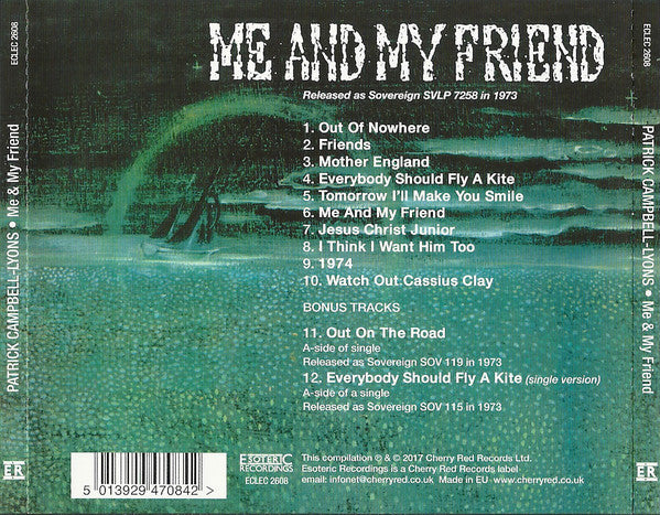 Patrick Campbell-Lyons : Me And My Friend (CD, Album, RE, RM)