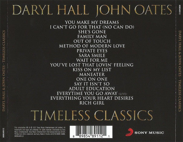 Daryl Hall John Oates* : Timeless Classics (CD, Comp)