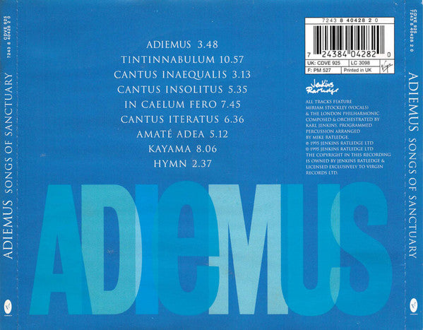 Adiemus : Songs Of Sanctuary (CD, Album)