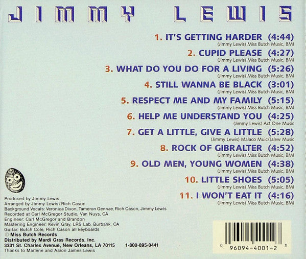 Jimmy Lewis : It's Getting Harder (CD, Album)