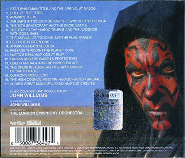 John Williams (4), The London Symphony Orchestra* : Star Wars: The Phantom Menace (CD, Album, RE, RM)