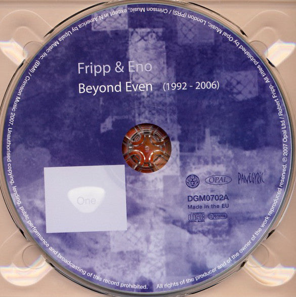 Fripp & Eno : Beyond Even (1992 - 2006) (CD, Album, Mixed + CD, Album, RE + Ltd, Dig)