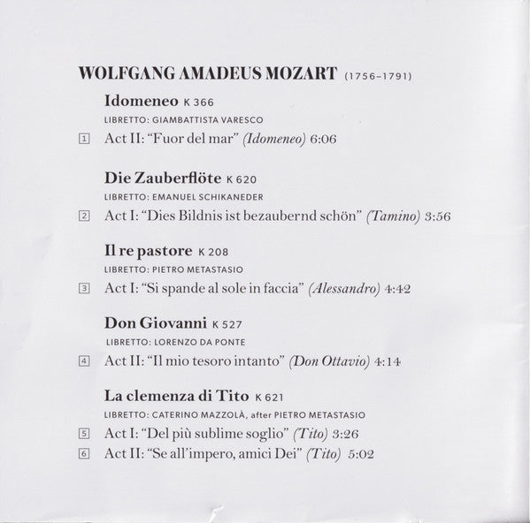 Juan Diego Flórez*, Mozart*, Orchestra La Scintilla, Riccardo Minasi : Mozart (CD, Album)