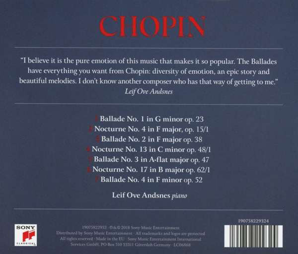 Leif Ove Andsnes - Chopin* : Ballades & Nocturnes (CD, Album)