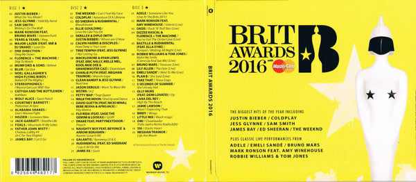 Various : BRIT Awards 2016 (3xCD, Comp)