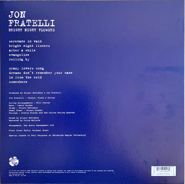 Jon Fratelli : Bright Night Flowers (LP, Ltd, Pur)