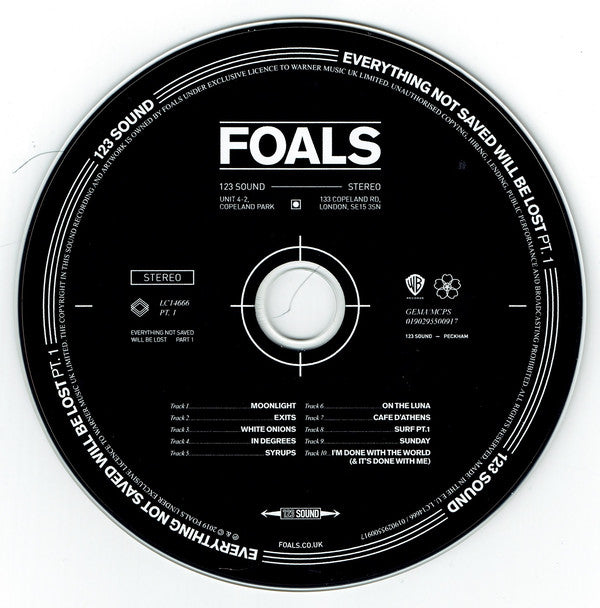 Foals : Everything Not Saved Will Be Lost : Part 1 (CD, Album)