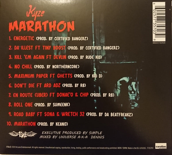 Kyze (2) : Marathon  (CD, Mixtape)