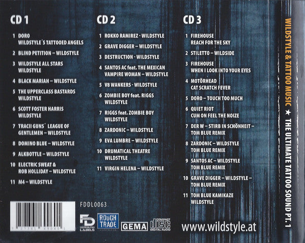 Various : Wildstyle & Tattoo Music - The Ultimate Tattoo Sound Pt. 1 (3xCD, Comp)