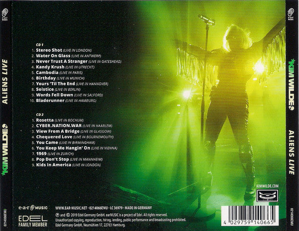 Kim Wilde : Aliens Live (2xCD, Album)