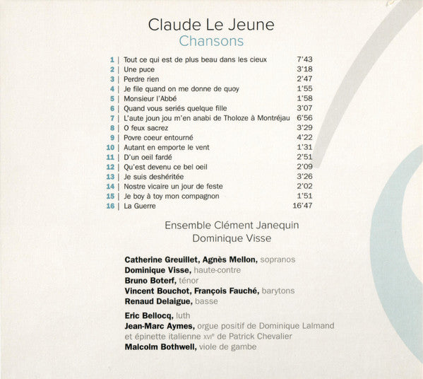 Claude Le Jeune - Ensemble Clément Janequin, Dominique Visse : Autant En Emporte Le Vent (CD, Album)