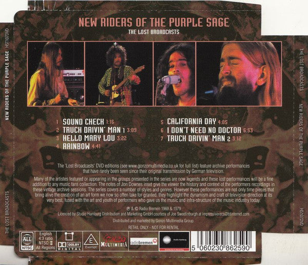 New Riders Of The Purple Sage : The Lost Broadcasts (DVD-V, NTSC)