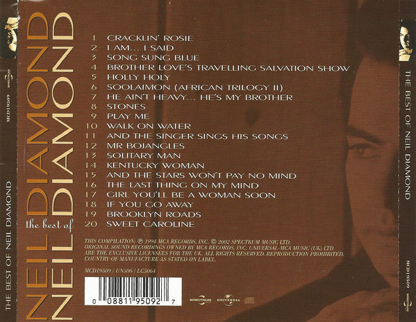 Neil Diamond : The Best Of Neil Diamond (CD, Comp, RE)