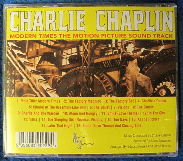 Charlie Chaplin : Modern Times (Original Music From The Motion Picture Sound Track) (CD, Album, Mono, RE)