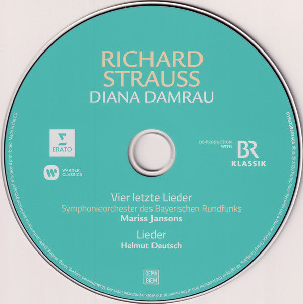 Richard Strauss, Diana Damrau, Symphonie-Orchester Des Bayerischen Rundfunks, Mariss Jansons, Helmut Deutsch : Vier Letzte Lieder / Lieder (CD)