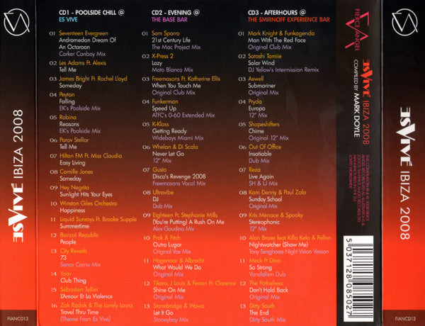 Various : Es Vive Ibiza 2008 (3xCD, Comp, Mixed)