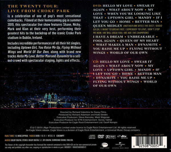 Westlife : The Twenty Tour Live From Croke Park (CD, Album + DVD-V, NTSC)