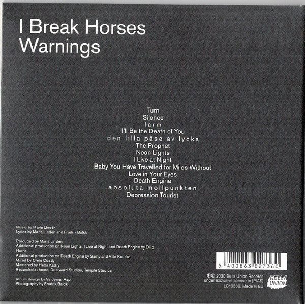 I Break Horses : Warnings (CD, Album)