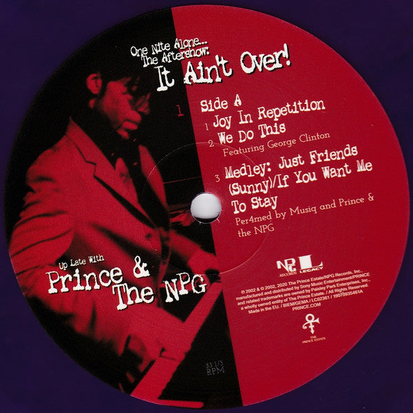 Prince & The New Power Generation : One Nite Alone... The Aftershow: It Ain't Over! (Up Late With Prince & The NPG) (2xLP, Album, Ltd, RE, Pur)