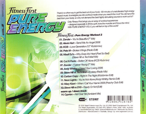 Various : Fitness First Pure Energy Vol. 2 (CD, Album, Comp)