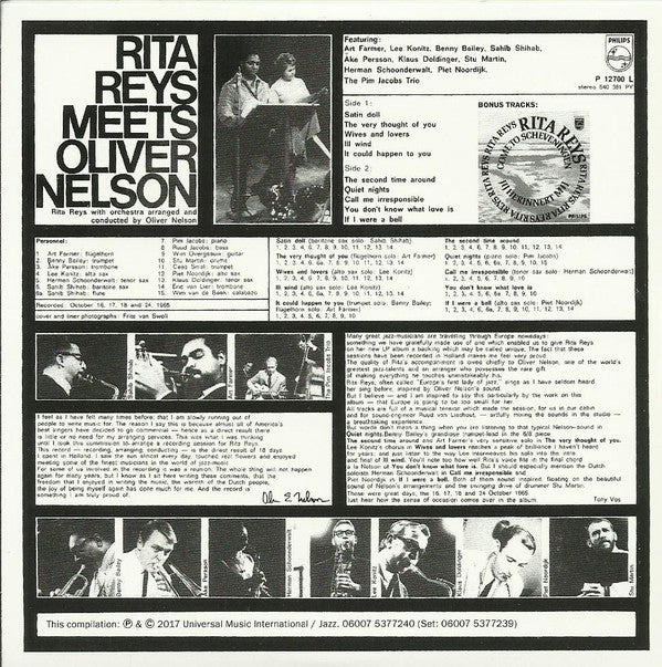 Rita Reys : 5 Original Albums (5xCD, RE + Box, Comp)