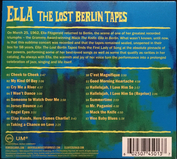 Ella Fitzgerald : The Lost Berlin Tapes (CD, Album, Pap)