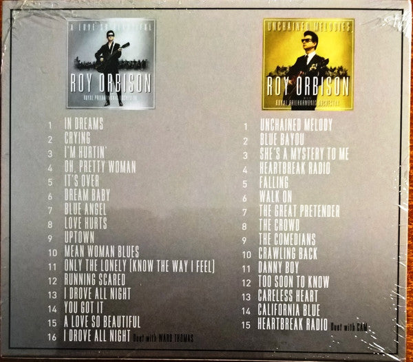 Roy Orbison With The Royal Philharmonic Orchestra : A Love So Beautiful & Unchained Melodies (2xCD, Album + Box, Comp)