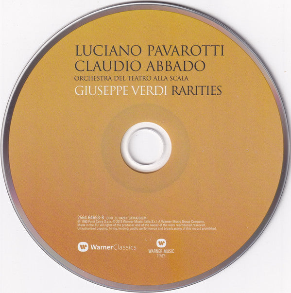 Luciano Pavarotti, Claudio Abbado, Giuseppe Verdi, Orchestra Del Teatro Alla Scala : Rarities (CD, RE, RM)