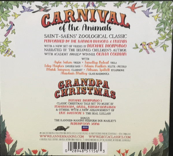 The Kanneh-Masons, Michael Morpurgo, Olivia Colman : Carnival Of The Animals (CD)