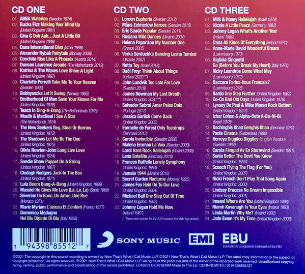 Various : Now That's What I Call Eurovision Song Contest (3xCD, Comp)