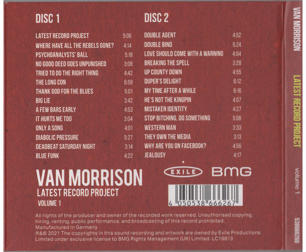 Van Morrison : Latest Record Project (Volume 1) (2xCD, Album, Dig)