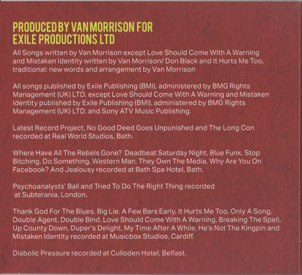 Van Morrison : Latest Record Project (Volume 1) (2xCD, Album, Dig)