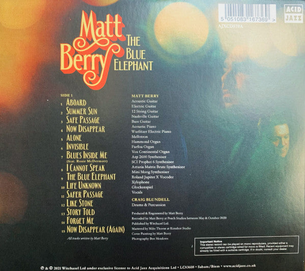 Matt Berry (3) : The Blue Elephant (CD, Album, Ltd)