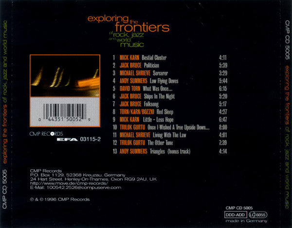 Various : Exploring The Frontiers Of Rock, Jazz And World Music (CD, Comp)