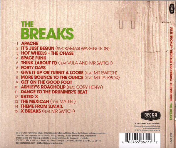 Heritage Orchestra*, Jules Buckley, Ghost-Note : The Breaks (CD, Album)