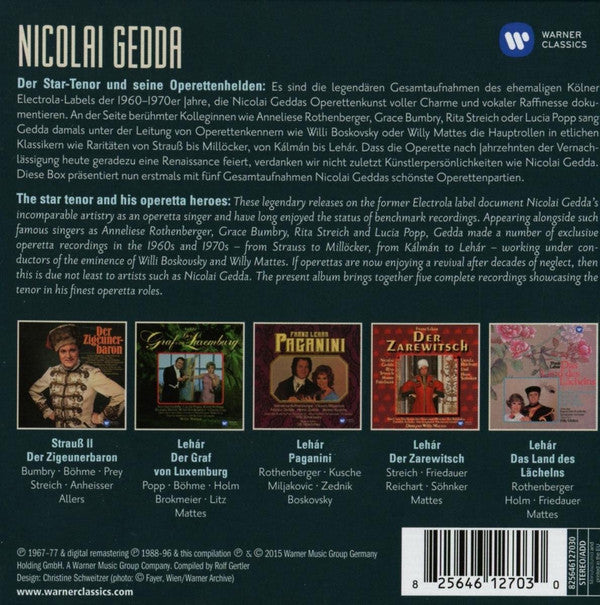 Nicolai Gedda : My Favourite Operetta Heroes (10xCD, Comp + Box, RE, RM)