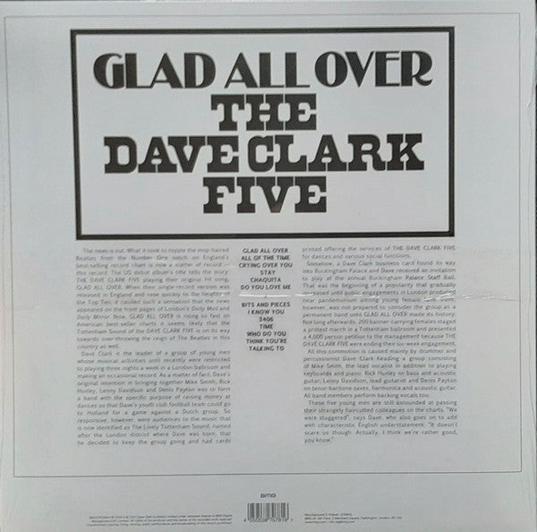 The Dave Clark Five : Glad All Over (LP, Album, Ltd, RE, RM, Whi)