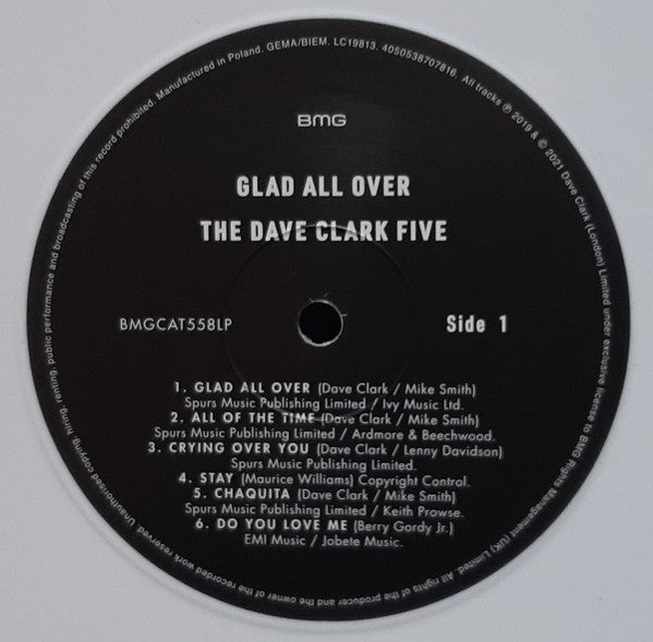 The Dave Clark Five : Glad All Over (LP, Album, Ltd, RE, RM, Whi)