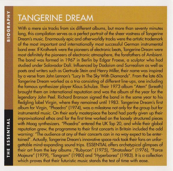 Tangerine Dream : The Essential Tangerine Dream (CD, Comp, RM)