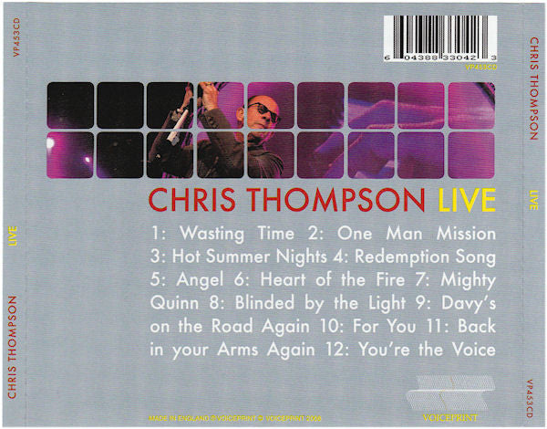 Chris Thompson : Live (CD, Album)