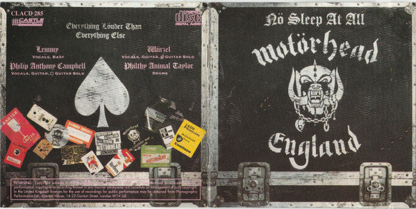 Motörhead : Nö Sleep At All (CD, Album, RE)