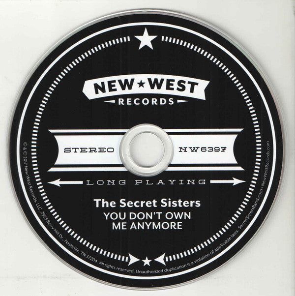 The Secret Sisters : You Don't Own Me Anymore (CD, Album)