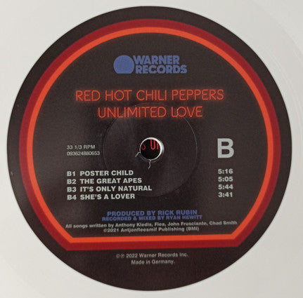 Red Hot Chili Peppers : Unlimited Love (2xLP, Album, Ltd, Whi)