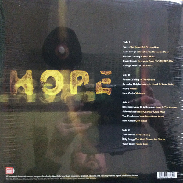 Various : Hope (2xLP, Album, Comp, Ltd, RE, Yel)