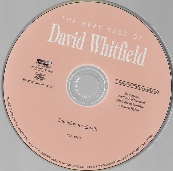 David Whitfield : The Very Best Of David Whitfield (CD, Comp)