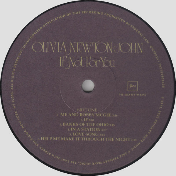 Olivia Newton-John : If Not For You (LP, Album, Ltd, RE, RM, 50t)